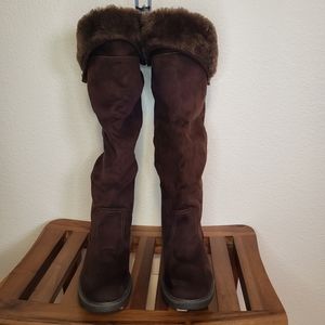 Brown Over-the-Knee Boots
